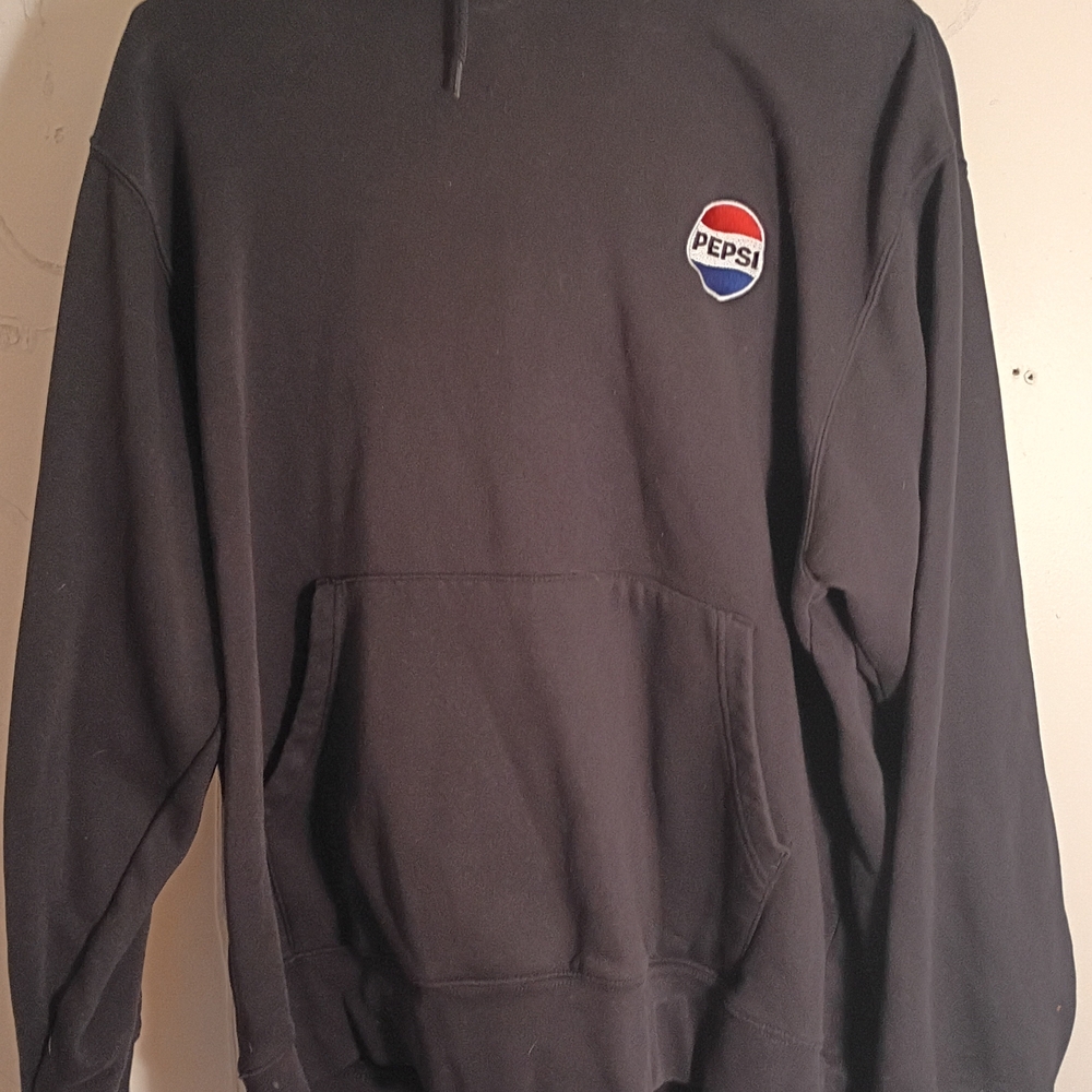 Pepsi promo Black Hoodie with Red and Blue Logo